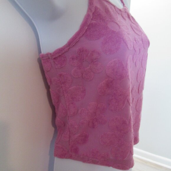 Miken Juniors' Cropped Velour Tank Top Cover-Up NWT Sz XS - Picture 5 of 8